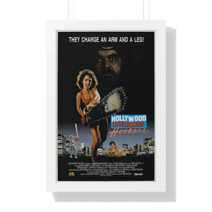 HOLLYWOOD CHAINSAW HOOKERS 1988 - Framed Movie Poster - The Sticker Space