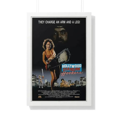 HOLLYWOOD CHAINSAW HOOKERS 1988 - Framed Movie Poster - The Sticker Space
