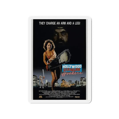 HOLLYWOOD CHAINSAW HOOKERS 1988 Movie Poster - Refrigerator Magnet 2 Inch - The Sticker Space
