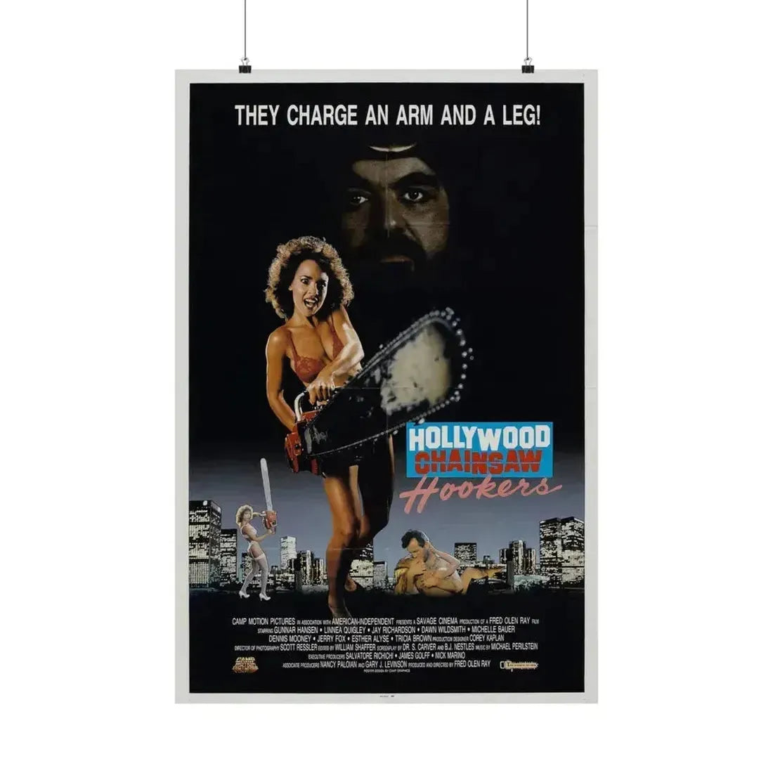 HOLLYWOOD CHAINSAW HOOKERS 1988 - Paper Movie Poster 24″ x 36″ Matte - The Sticker Space