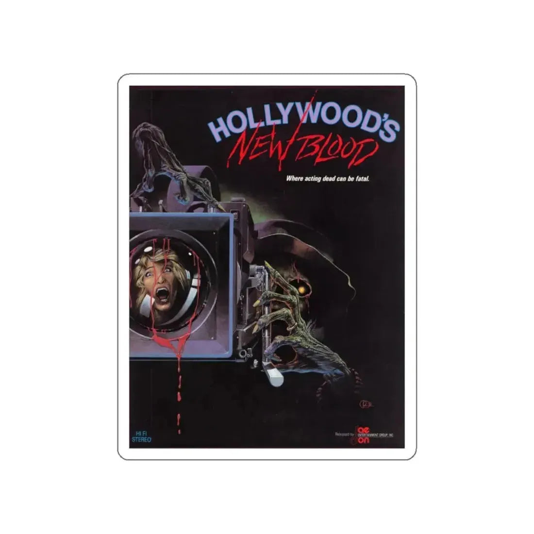 HOLLYWOOD'S NEW BLOOD 1988 Movie Poster STICKER Vinyl Die-Cut Decal 6 Inch - The Sticker Space