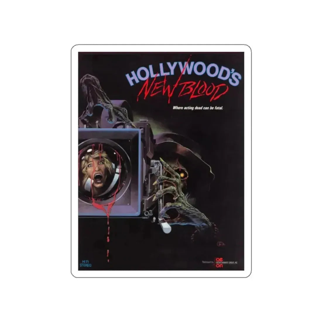 HOLLYWOOD'S NEW BLOOD 1988 Movie Poster STICKER Vinyl Die-Cut Decal - The Sticker Space
