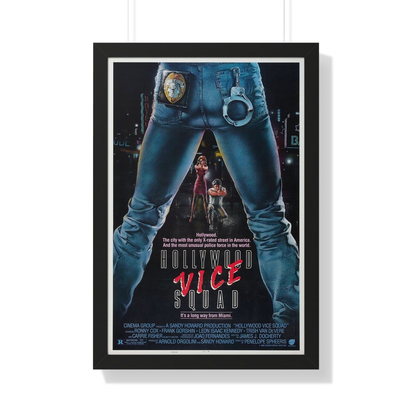 HOLLYWOOD VICE SQUAD 1986 - Framed Movie Poster-20" x 30"-The Sticker Space