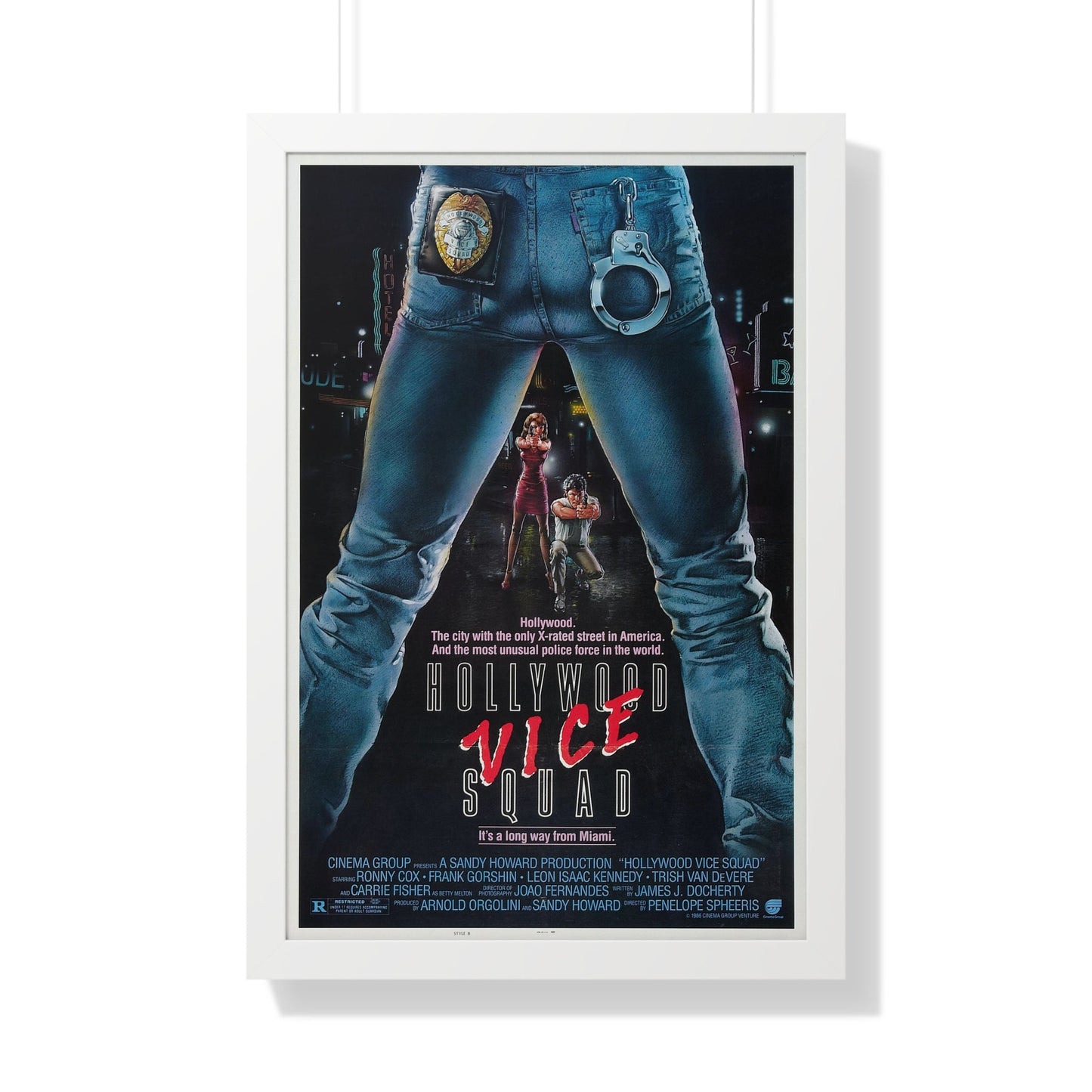 HOLLYWOOD VICE SQUAD 1986 - Framed Movie Poster-20" x 30"-The Sticker Space