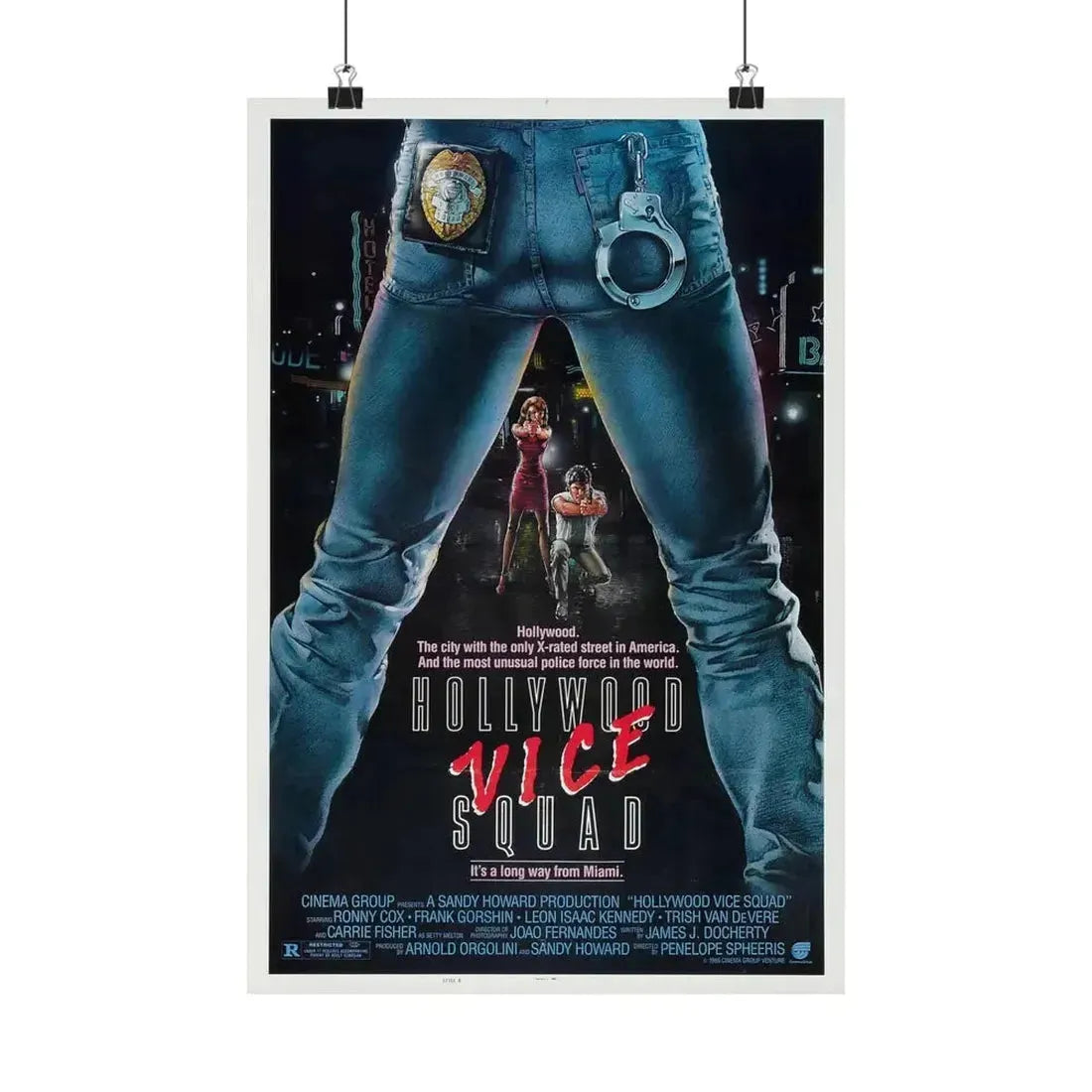 HOLLYWOOD VICE SQUAD 1986 - Paper Movie Poster - The Sticker Space