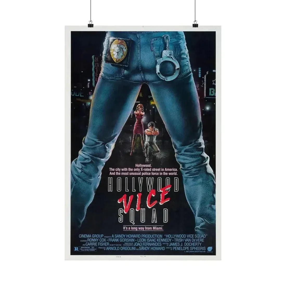 HOLLYWOOD VICE SQUAD 1986 - Paper Movie Poster - The Sticker Space