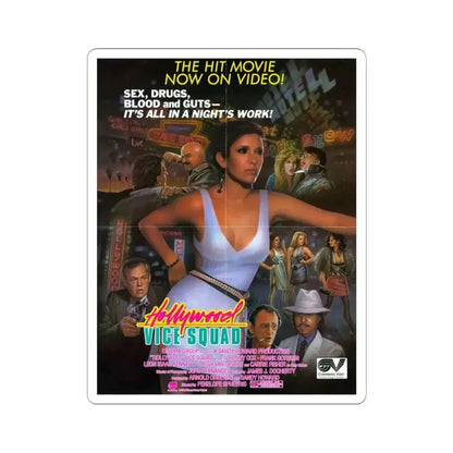 HOLLYWOOD VICE SQUAD (2) 1986 Movie Poster - STICKER Vinyl Kiss-Cut Decal 4 Inch White - The Sticker Space