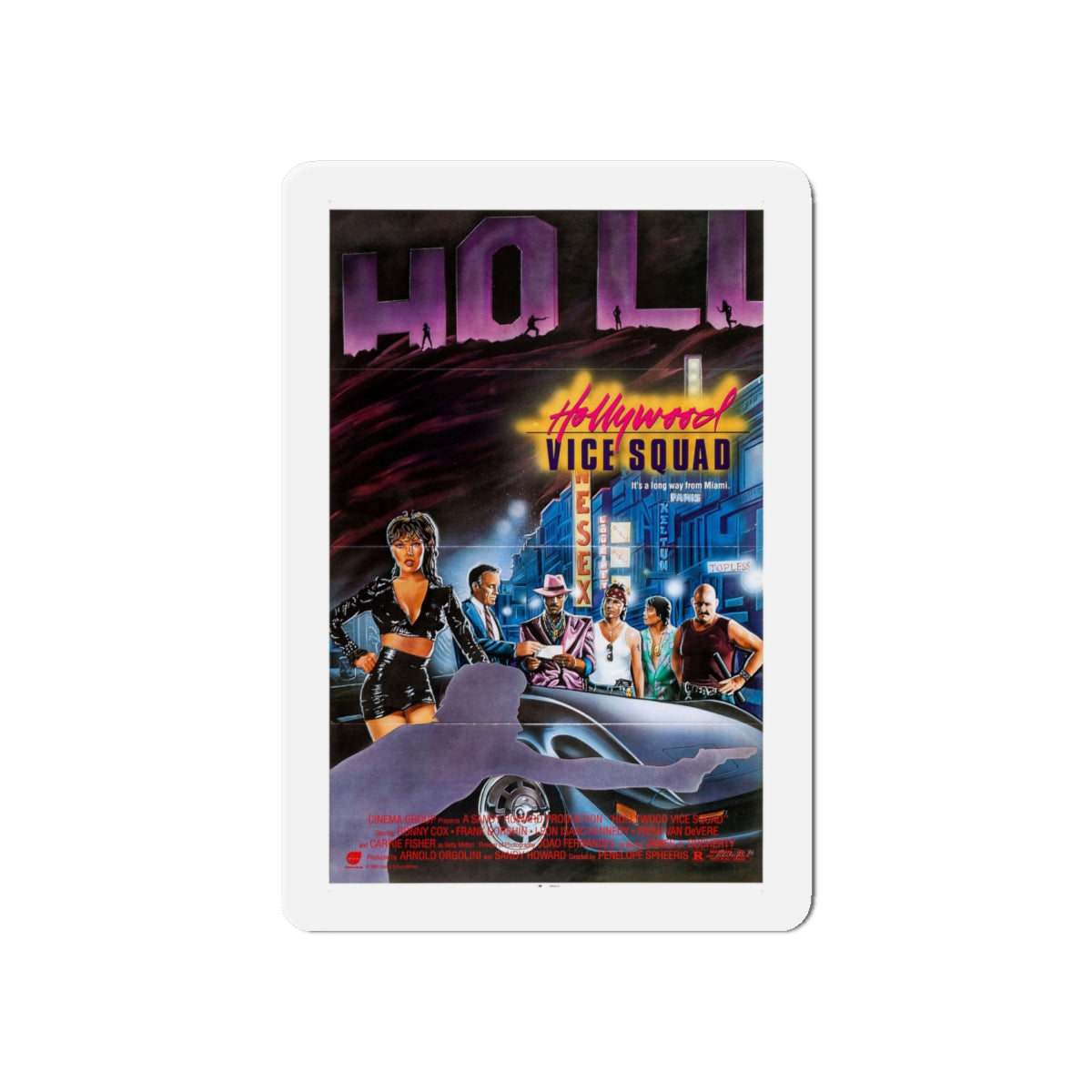 HOLLYWOOD VICE SQUAD (3) 1986 Movie Poster - Die-Cut Magnet-6 × 6"-The Sticker Space