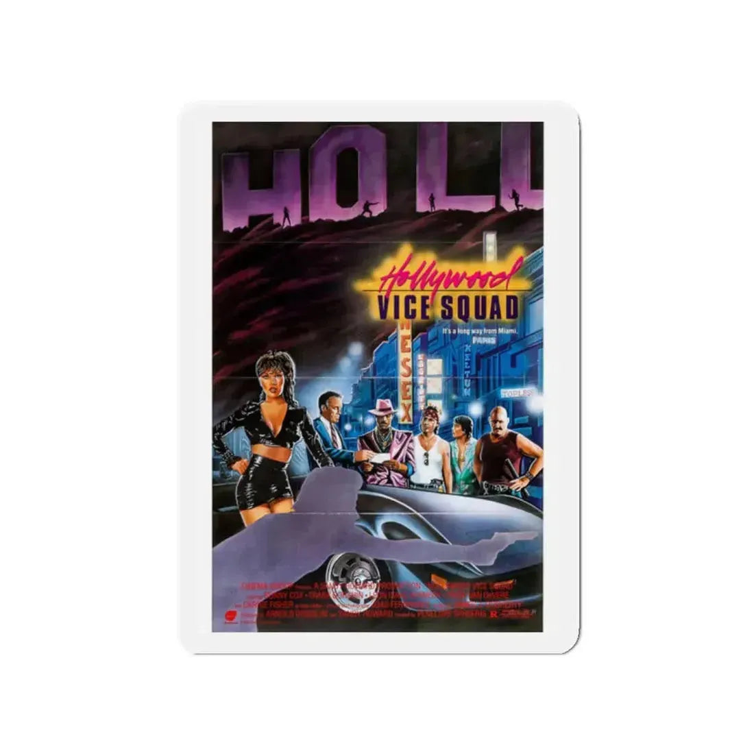 HOLLYWOOD VICE SQUAD (3) 1986 Movie Poster - Refrigerator Magnet 2 Inch - The Sticker Space