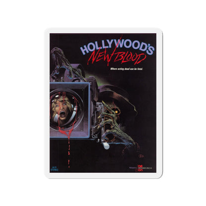 HOLLYWOOD'S NEW BLOOD 1988 Movie Poster - Die-Cut Magnet-3" x 3"-The Sticker Space