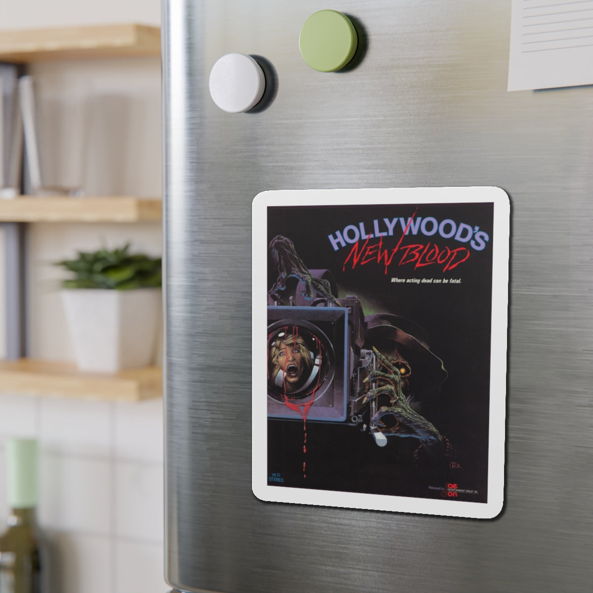 HOLLYWOOD'S NEW BLOOD 1988 Movie Poster - Die-Cut Magnet-The Sticker Space