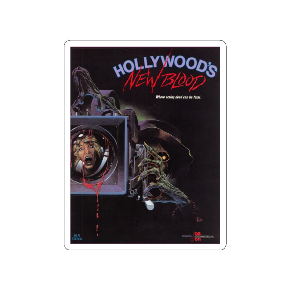 HOLLYWOOD'S NEW BLOOD 1988 Movie Poster STICKER Vinyl Die-Cut Decal-2 Inch-The Sticker Space