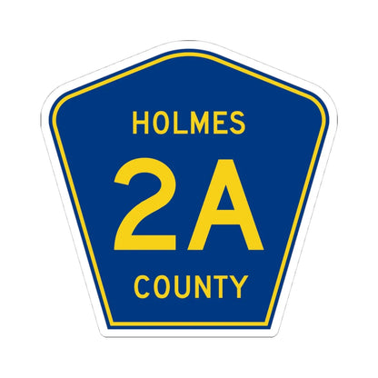 Holmes County 2A (Florida) (Road Sign) STICKER Vinyl Kiss-Cut Decal 4 Inch White - The Sticker Space