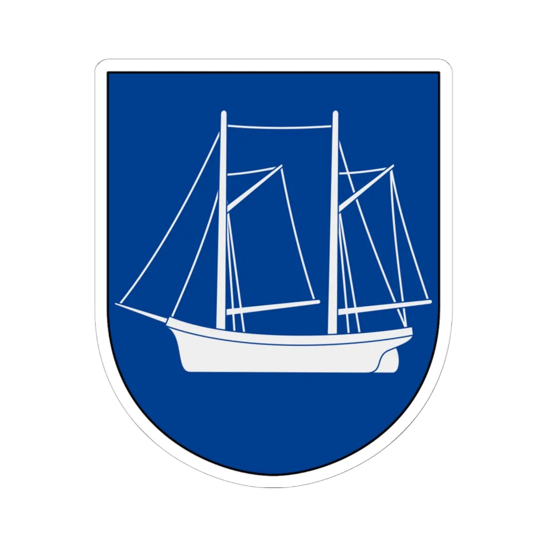 Holmsund-vapen (Sweden) (Coat of Arms) STICKER Vinyl Kiss-Cut Decal 6 Inch White - The Sticker Space