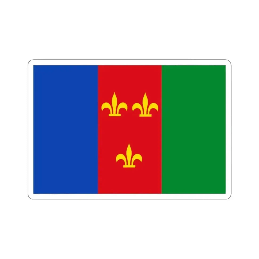 Holsbeek vlag (Belgium) STICKER Vinyl Kiss-Cut Decal 3 Inch White - The Sticker Space