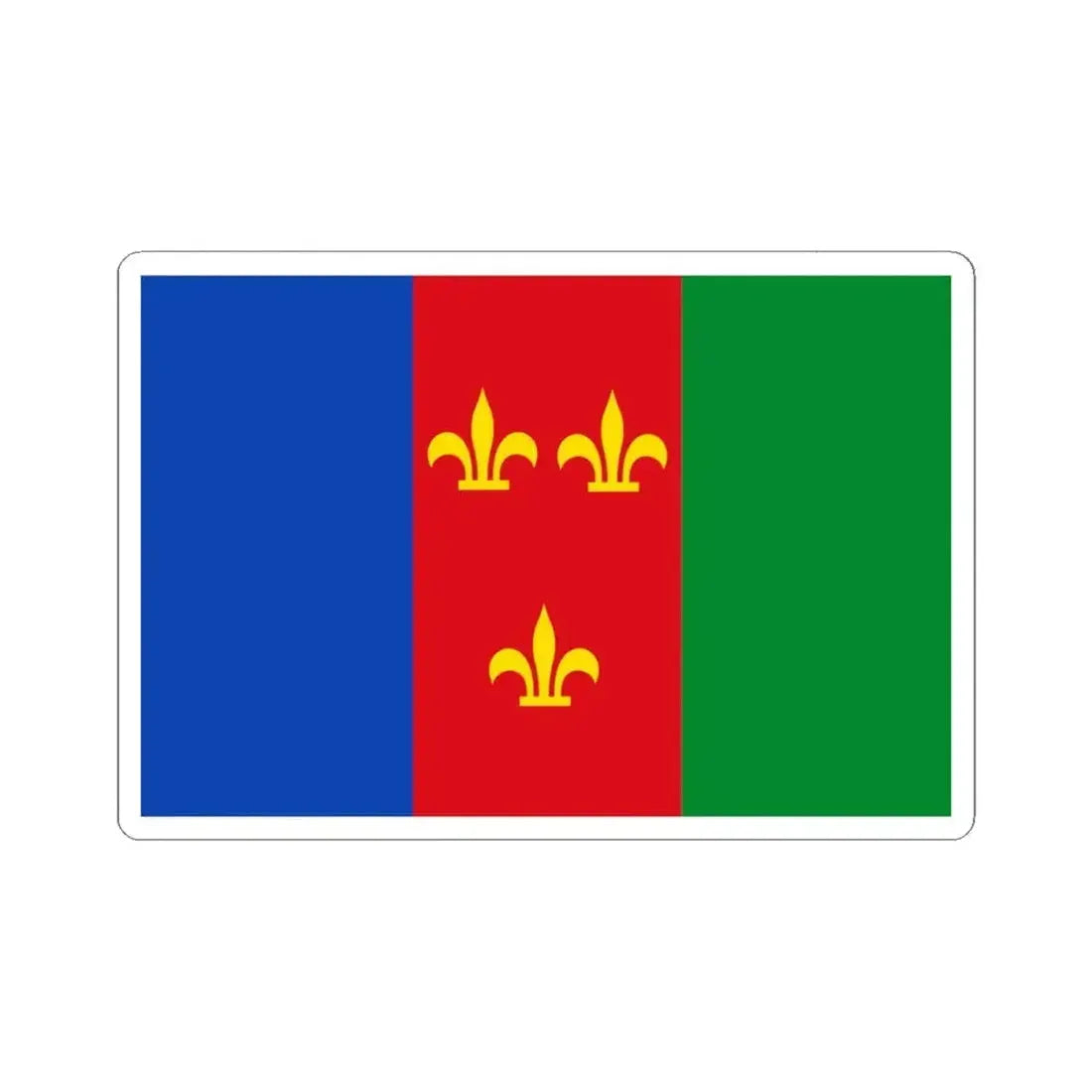 Holsbeek vlag (Belgium) STICKER Vinyl Kiss-Cut Decal 4 Inch White - The Sticker Space