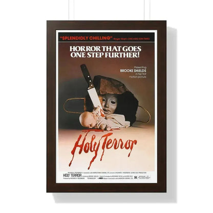 HOLY TERROR 1976 - Framed Movie Poster 16″ x 24″ Walnut - The Sticker Space
