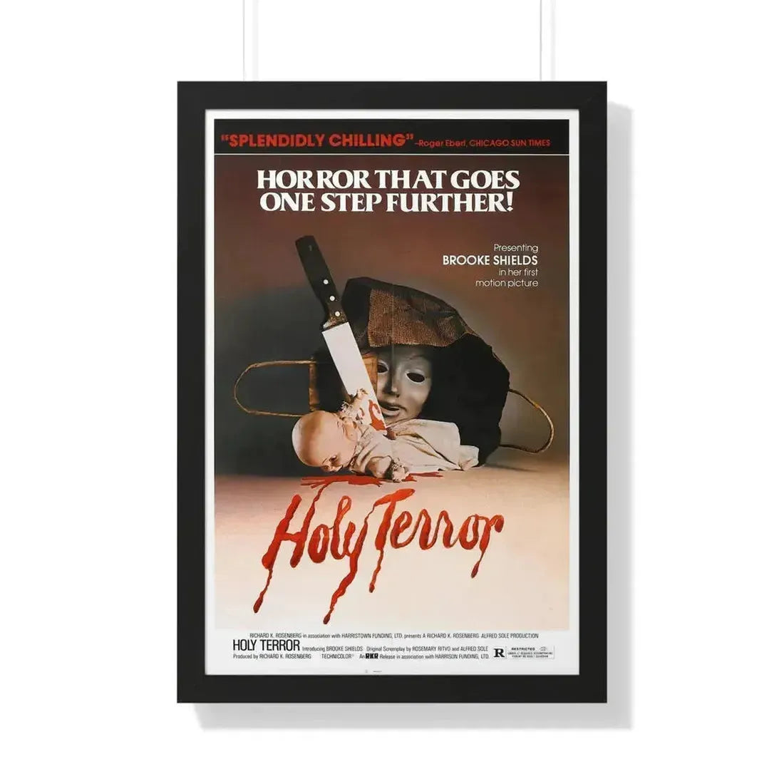 HOLY TERROR 1976 - Framed Movie Poster 20" x 30" Black - The Sticker Space