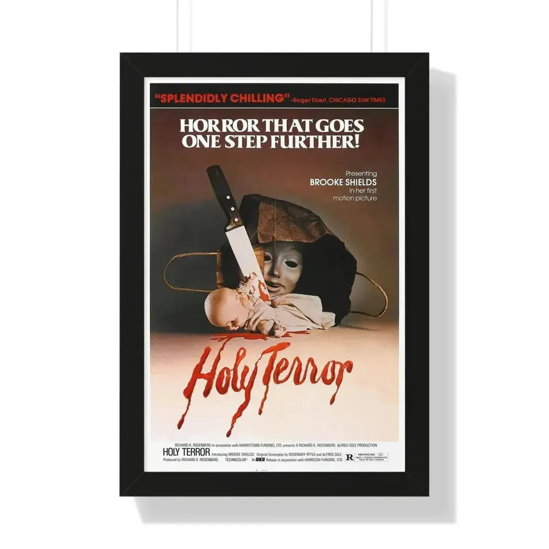 HOLY TERROR 1976 - Framed Movie Poster - The Sticker Space