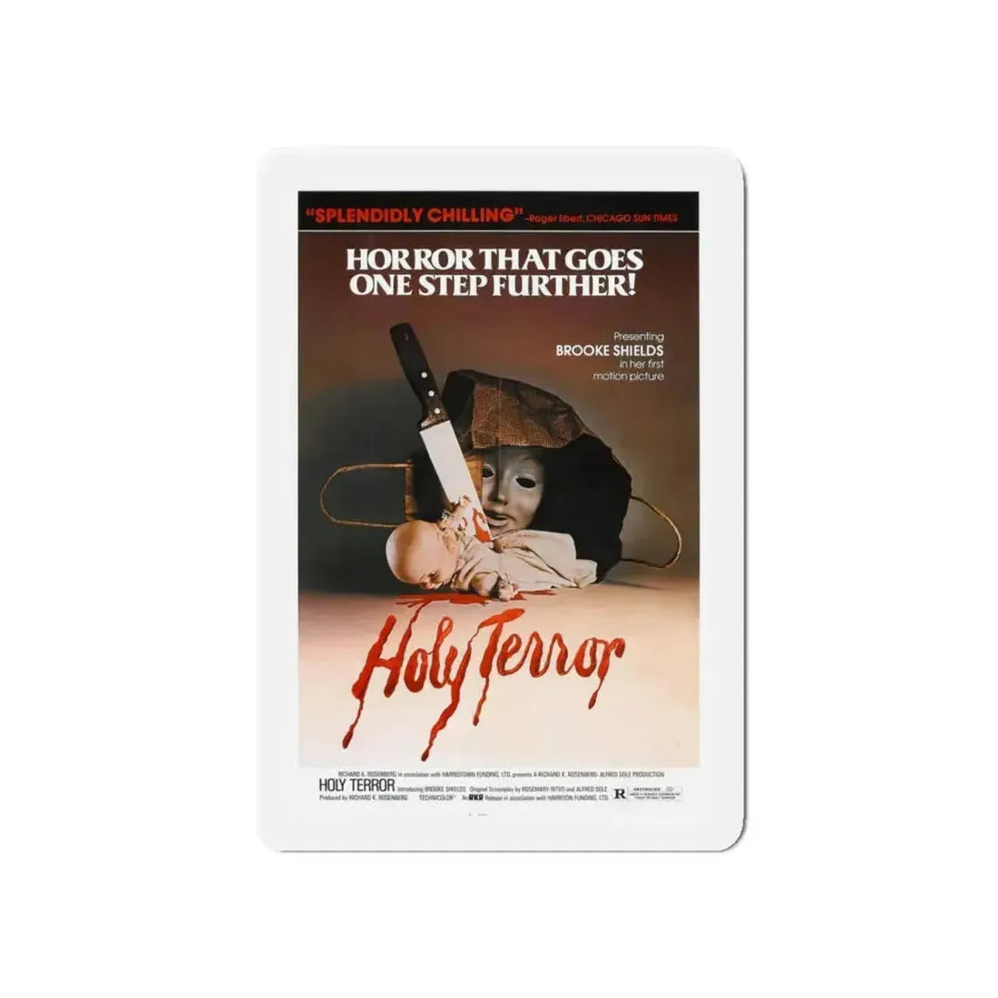 HOLY TERROR 1976 Movie Poster - Refrigerator Magnet 6 Inch - The Sticker Space