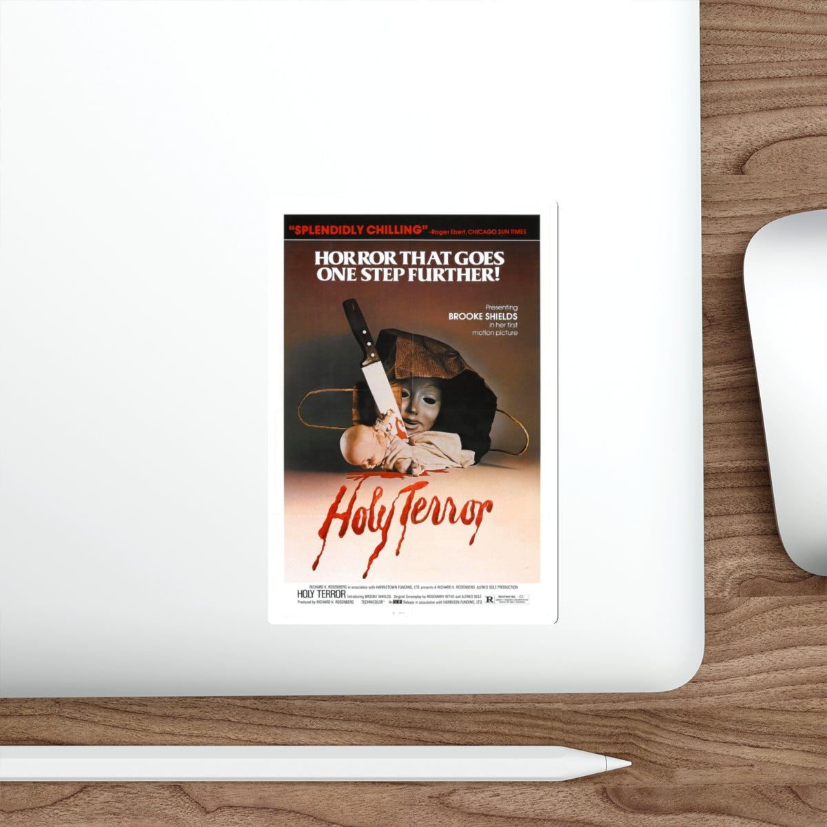 HOLY TERROR 1976 Movie Poster STICKER Vinyl Die-Cut Decal-The Sticker Space