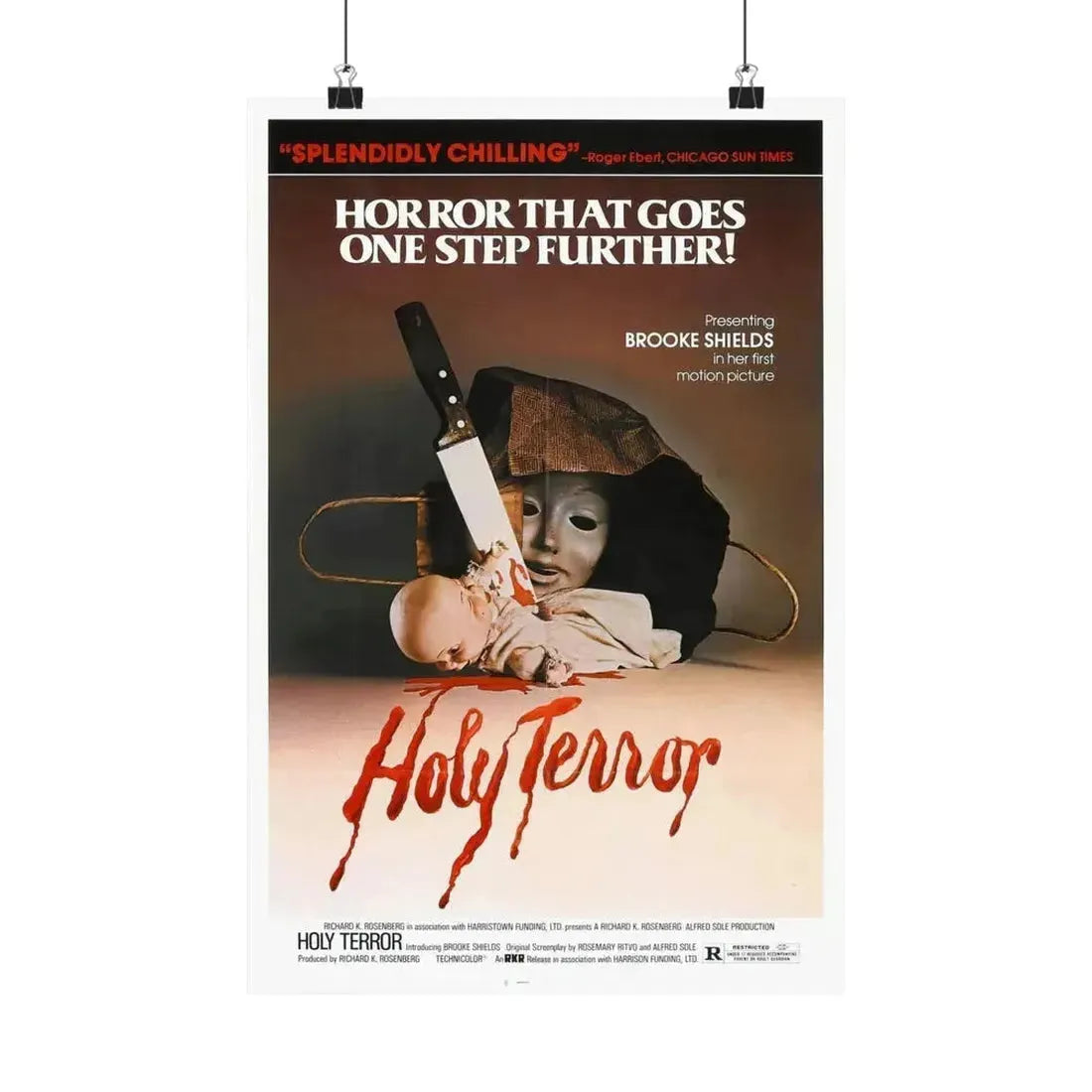 HOLY TERROR 1976 - Paper Movie Poster 12″ x 18″ Matte - The Sticker Space