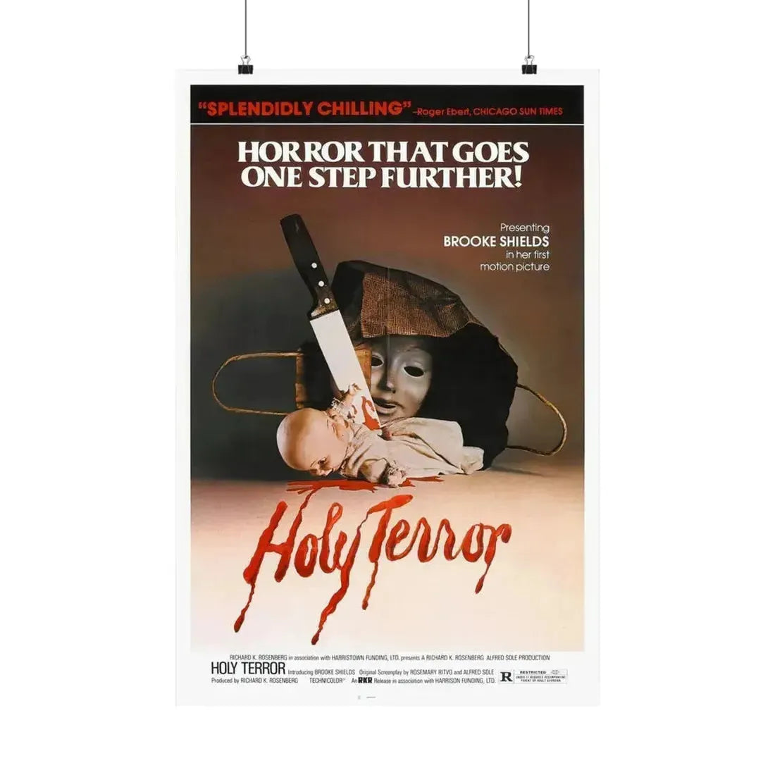 HOLY TERROR 1976 - Paper Movie Poster 20″ x 30″ Matte - The Sticker Space