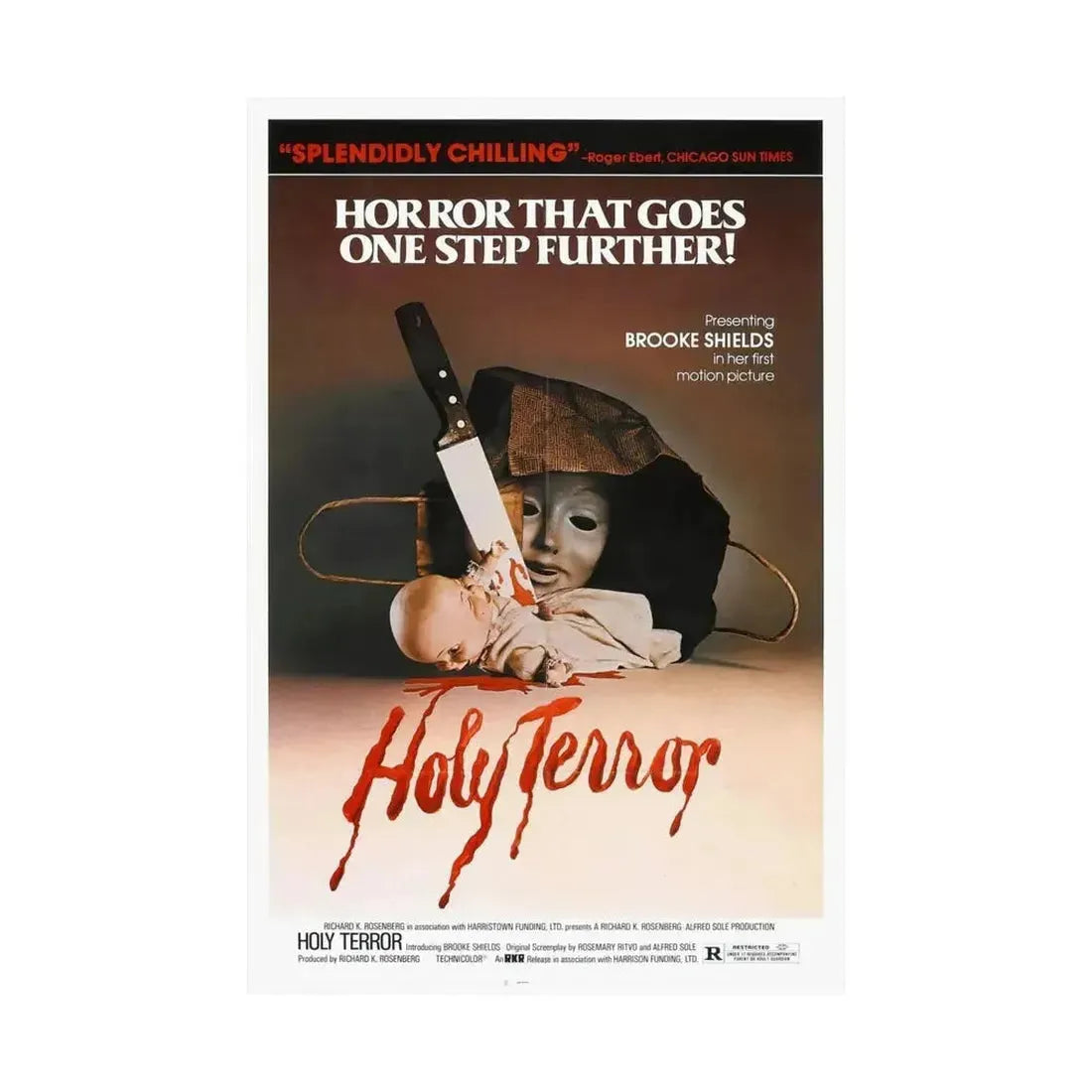 HOLY TERROR 1976 - Paper Movie Poster - The Sticker Space