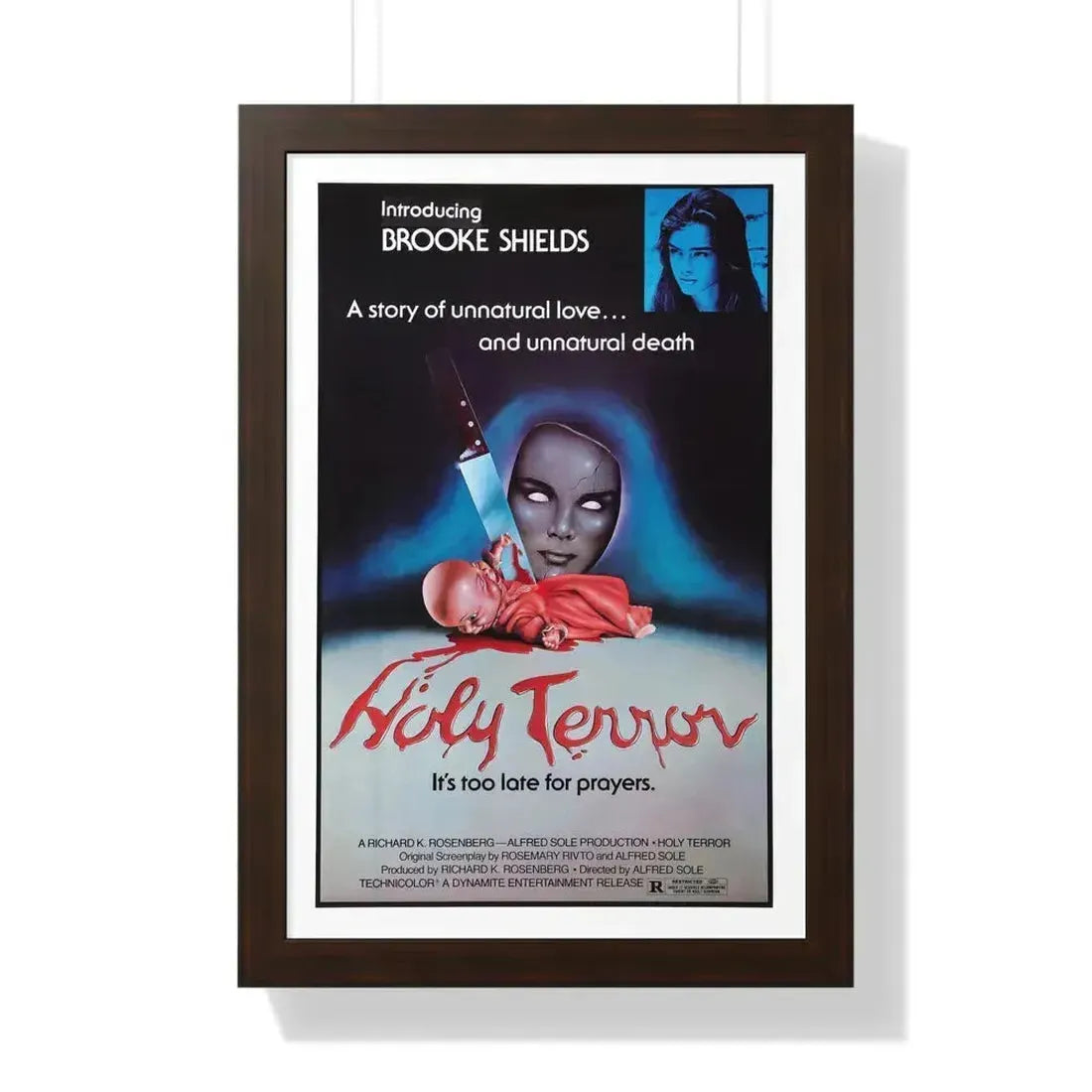 HOLY TERROR (ALICE SWEET ALICE) 1976 - Framed Movie Poster 16″ x 24″ Walnut - The Sticker Space