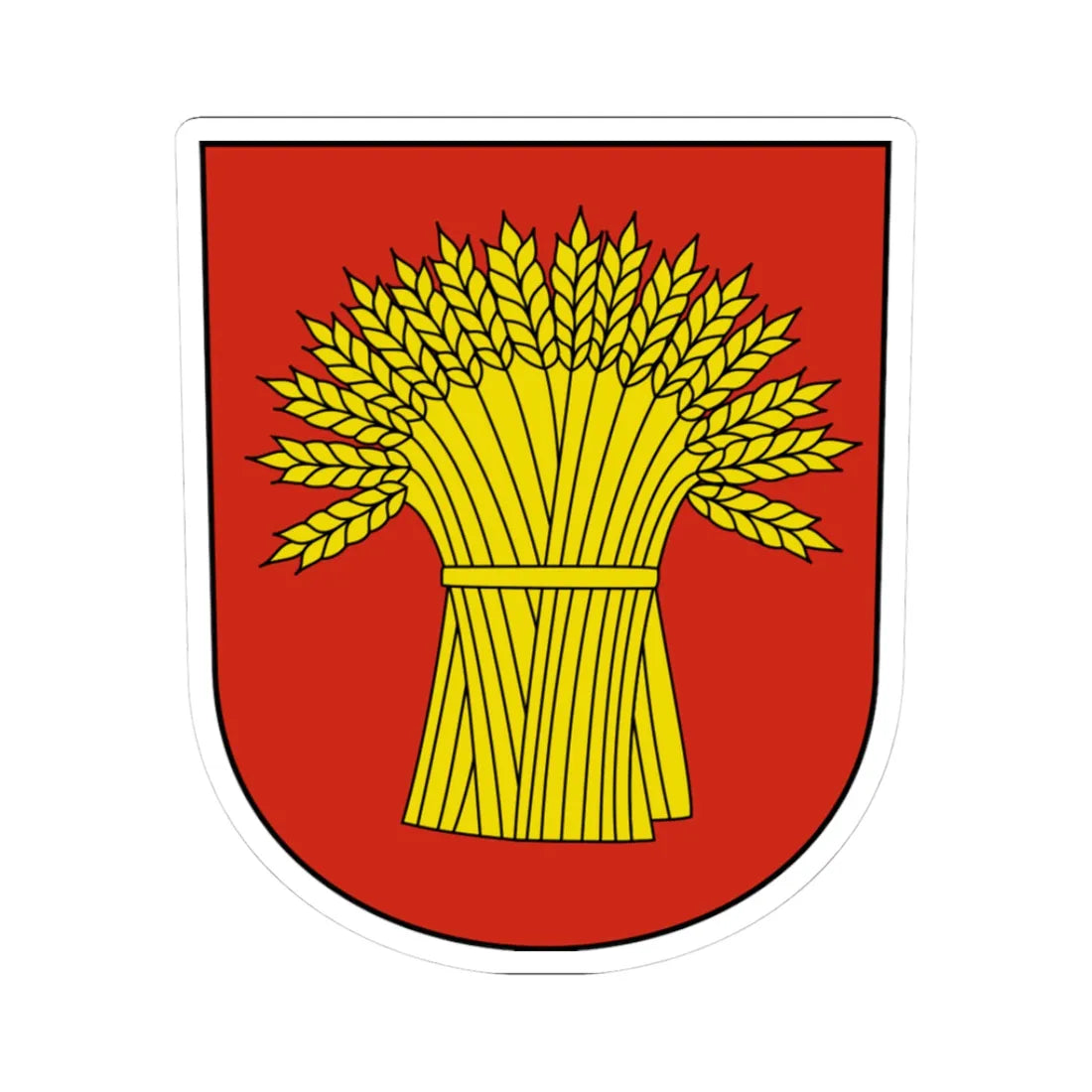 Hombrechtikon-blazon (Switzerland) (Coat of Arms) STICKER Vinyl Kiss-Cut Decal 3 Inch White - The Sticker Space