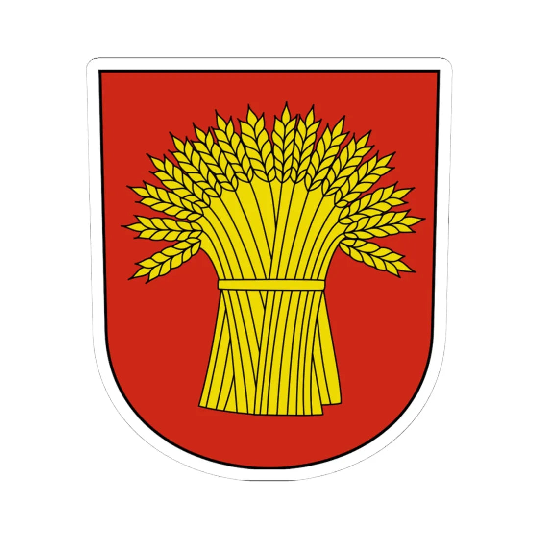Hombrechtikon-blazon (Switzerland) (Coat of Arms) STICKER Vinyl Kiss-Cut Decal 4 Inch White - The Sticker Space