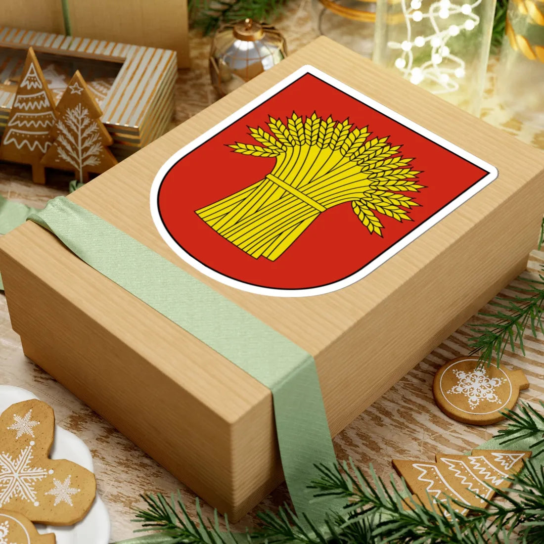 Hombrechtikon-blazon (Switzerland) (Coat of Arms) STICKER Vinyl Kiss-Cut Decal - The Sticker Space