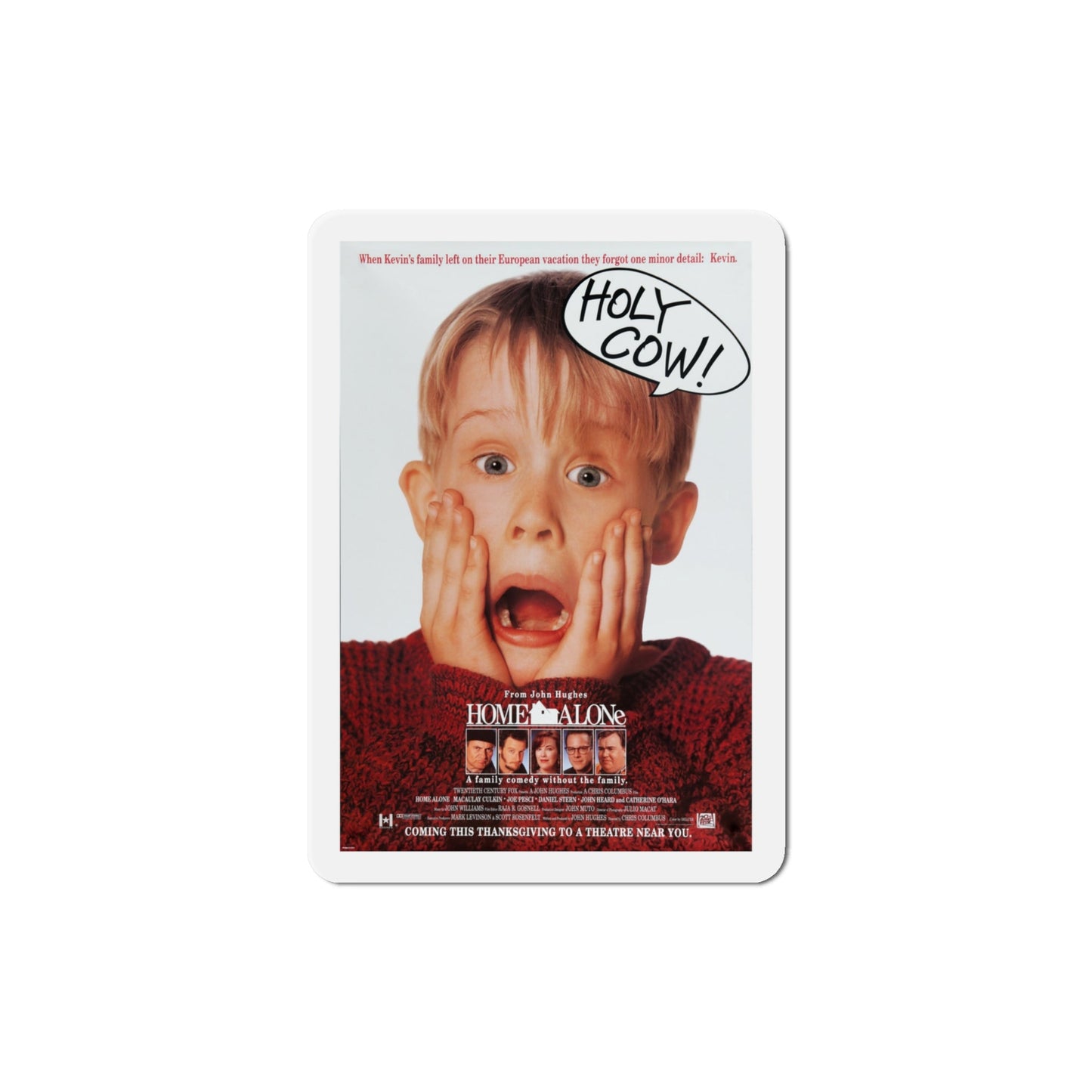 Home Alone 1990 Movie Poster Die-Cut Magnet-4" x 4"-The Sticker Space