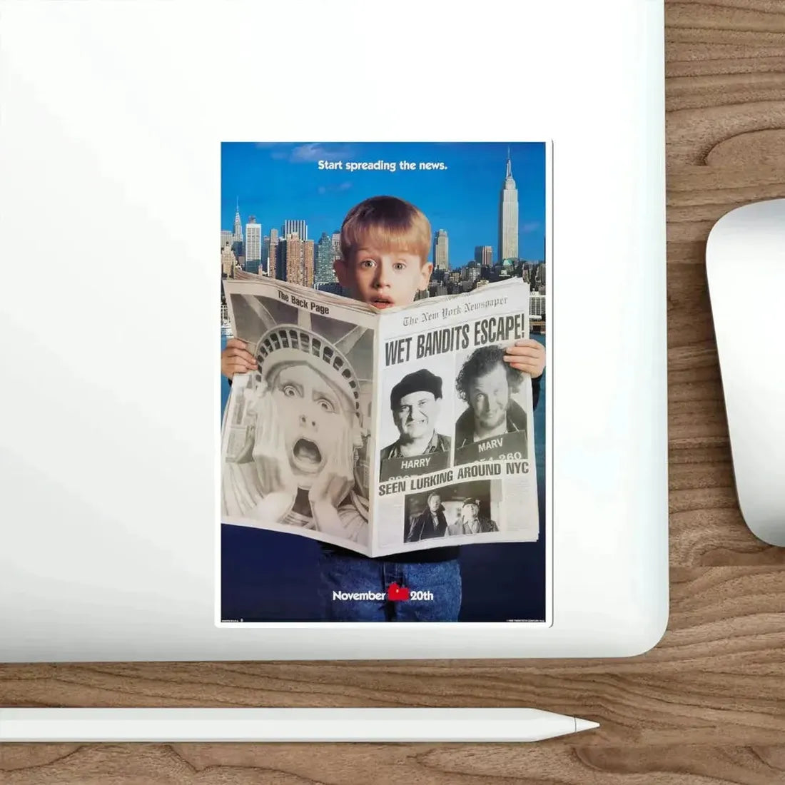 Home Alone 2 Lost in New York 1992 Movie Poster STICKER Vinyl Die-Cut Decal - The Sticker Space