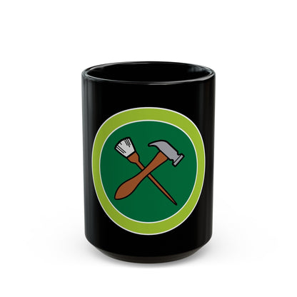 Home Repairs (Boy Scout Merit Badge) Black Coffee Mug-15oz-The Sticker Space