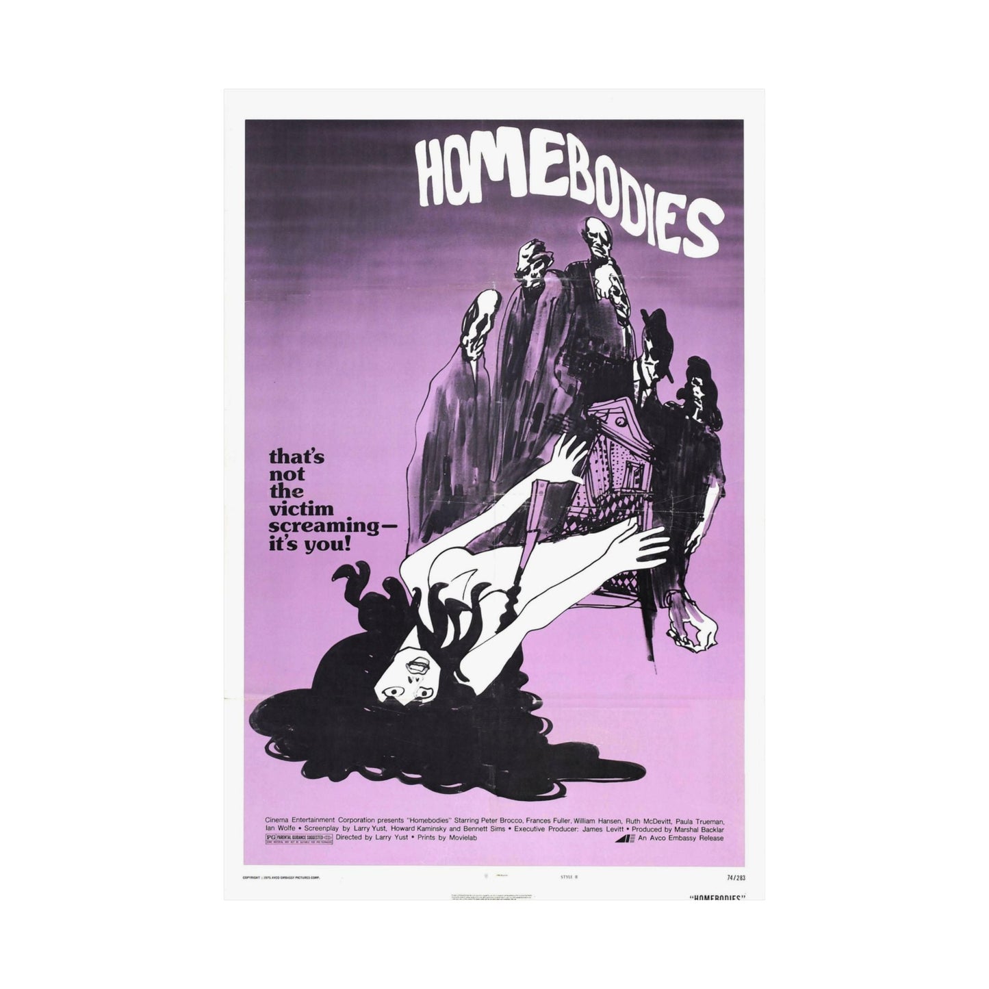 HOMEBODIES 1974 - Paper Movie Poster-The Sticker Space