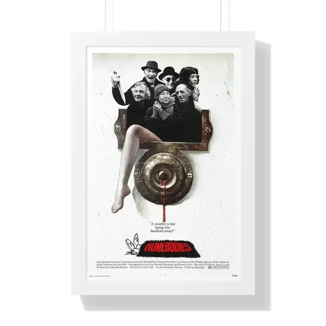 HOMEBODIES (2) 1974 - Framed Movie Poster 16″ x 24″ White - The Sticker Space