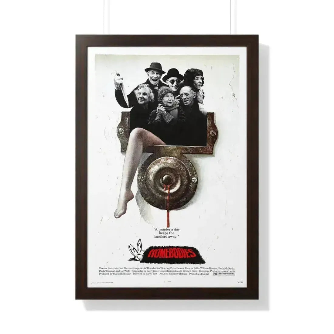 HOMEBODIES (2) 1974 - Framed Movie Poster 20" x 30" Walnut - The Sticker Space