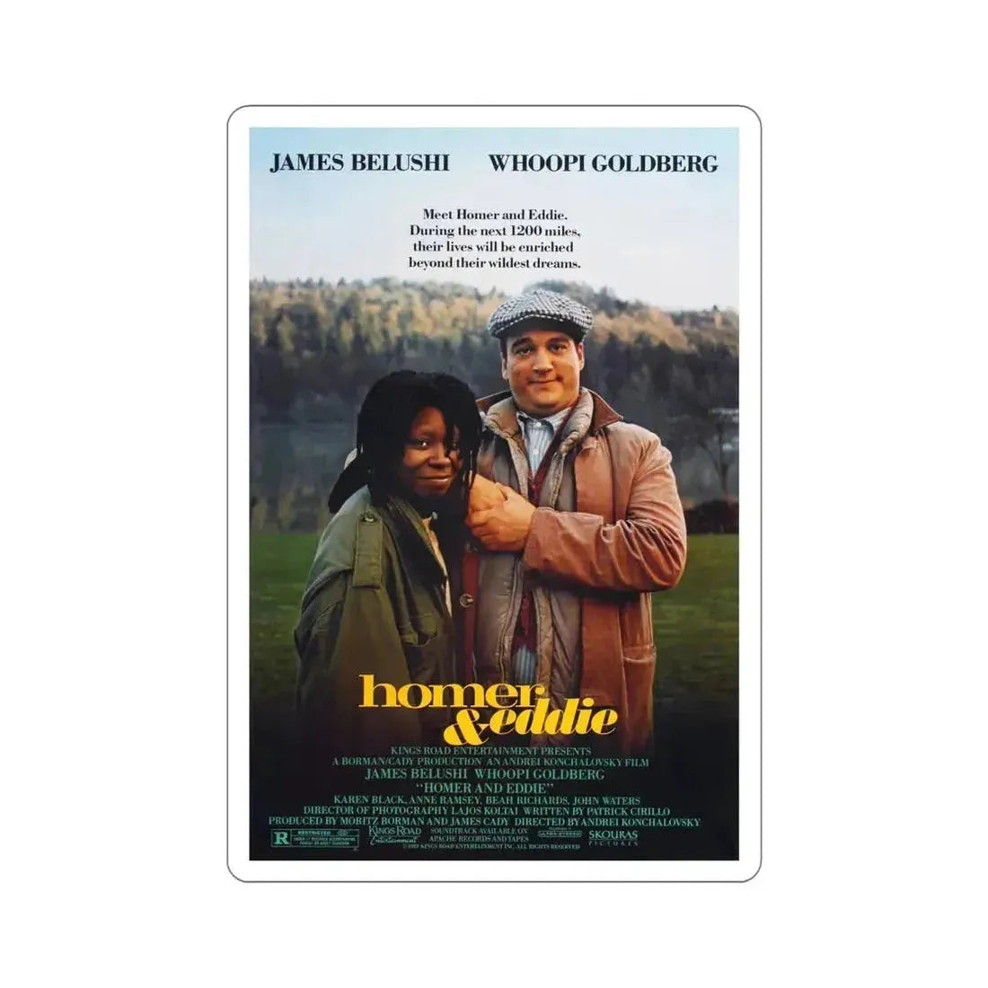 Homer & Eddie 1989 Movie Poster STICKER Vinyl Die-Cut Decal 6 Inch - The Sticker Space