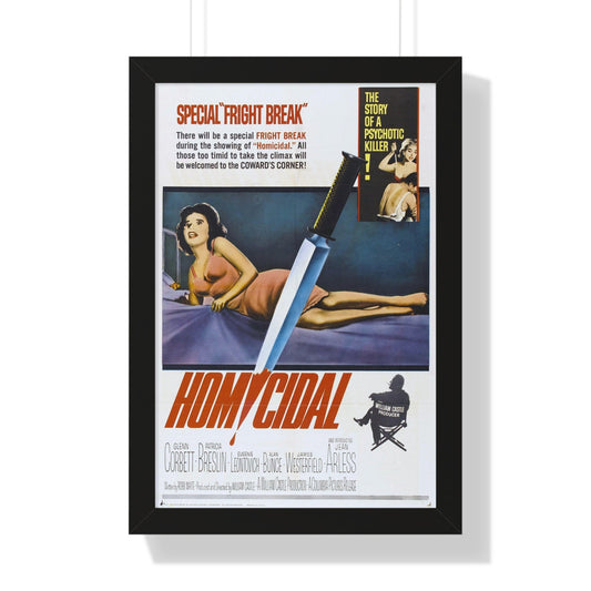 HOMICIDAL! 1961 - Framed Movie Poster-16″ x 24″-The Sticker Space