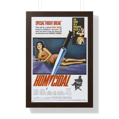 HOMICIDAL! 1961 - Framed Movie Poster-16″ x 24″-The Sticker Space