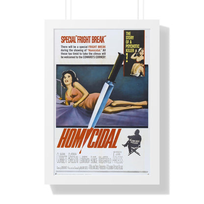 HOMICIDAL! 1961 - Framed Movie Poster-16″ x 24″-The Sticker Space