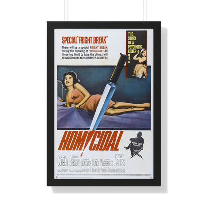 HOMICIDAL! 1961 - Framed Movie Poster-20" x 30"-The Sticker Space