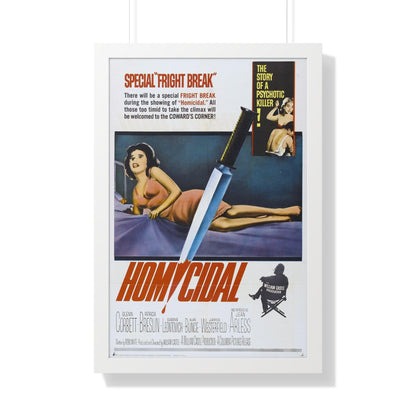 HOMICIDAL! 1961 - Framed Movie Poster-20" x 30"-The Sticker Space