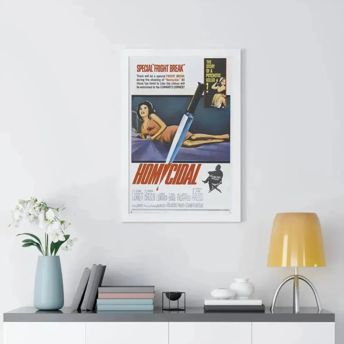 HOMICIDAL! 1961 - Framed Movie Poster - The Sticker Space