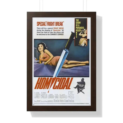 HOMICIDAL! 1961 - Framed Movie Poster - The Sticker Space