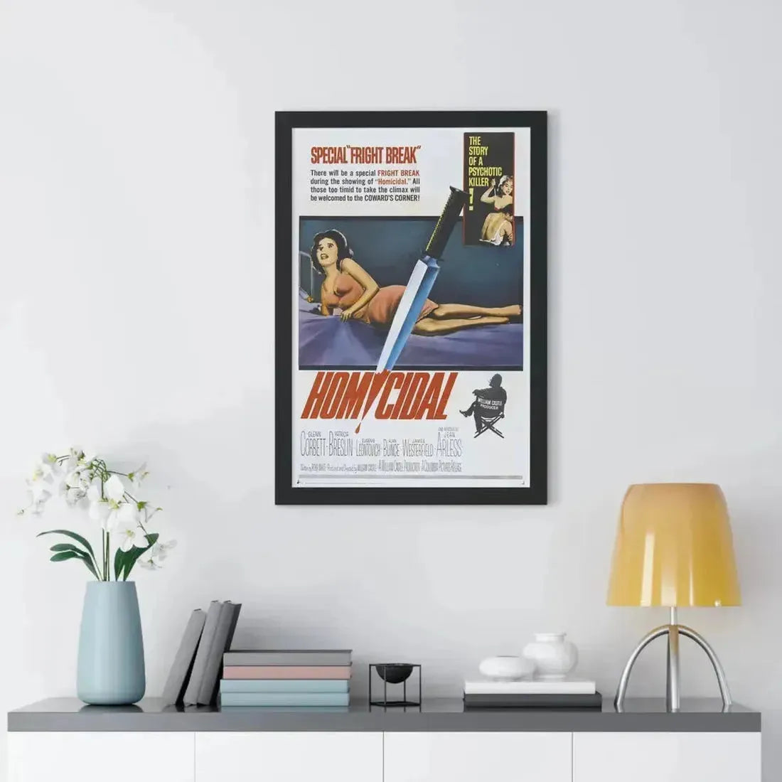 HOMICIDAL! 1961 - Framed Movie Poster - The Sticker Space
