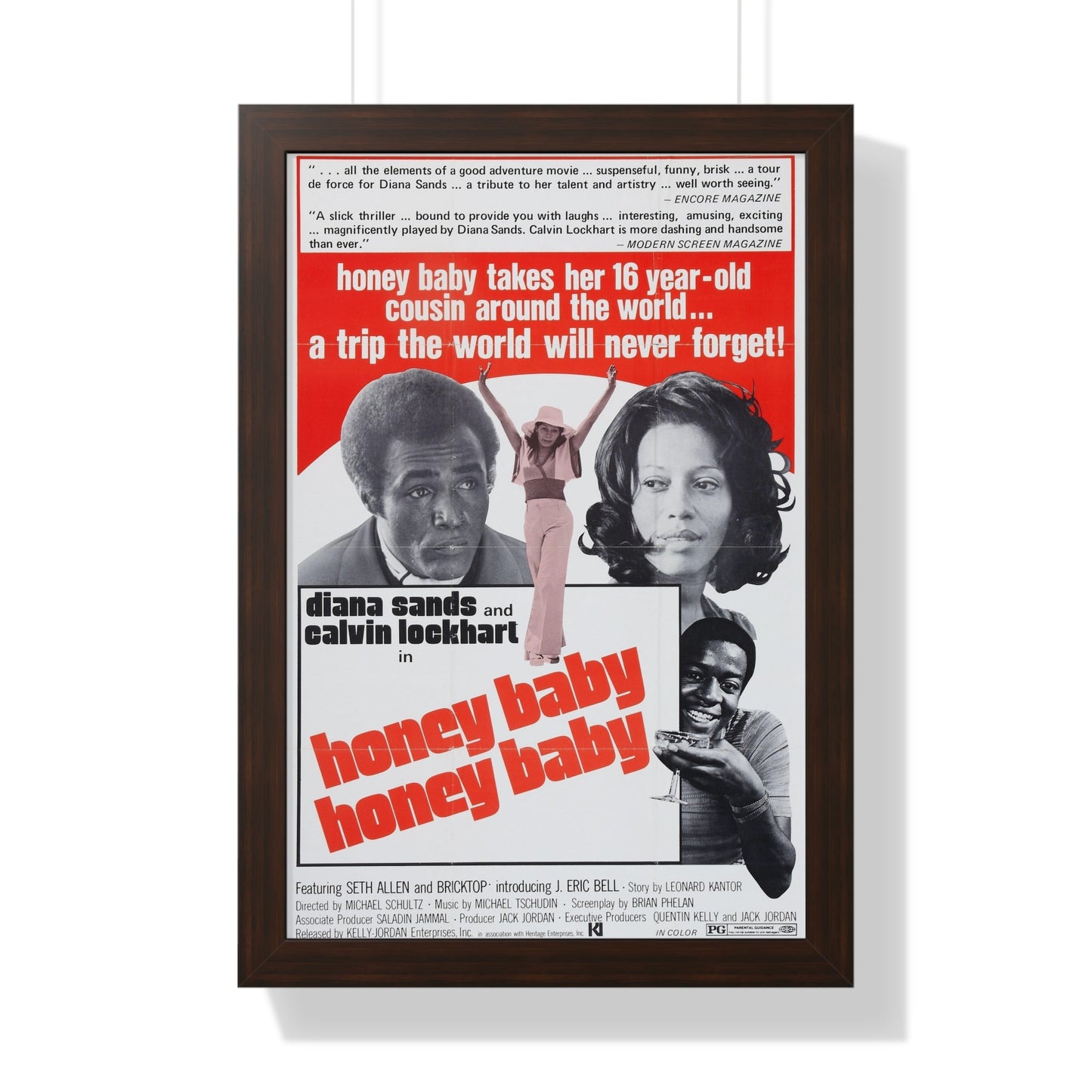 HONEY BABY HONEY BABY 1974 - Framed Movie Poster-16″ x 24″-The Sticker Space