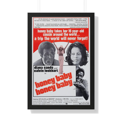 HONEY BABY HONEY BABY 1974 - Framed Movie Poster-20" x 30"-The Sticker Space