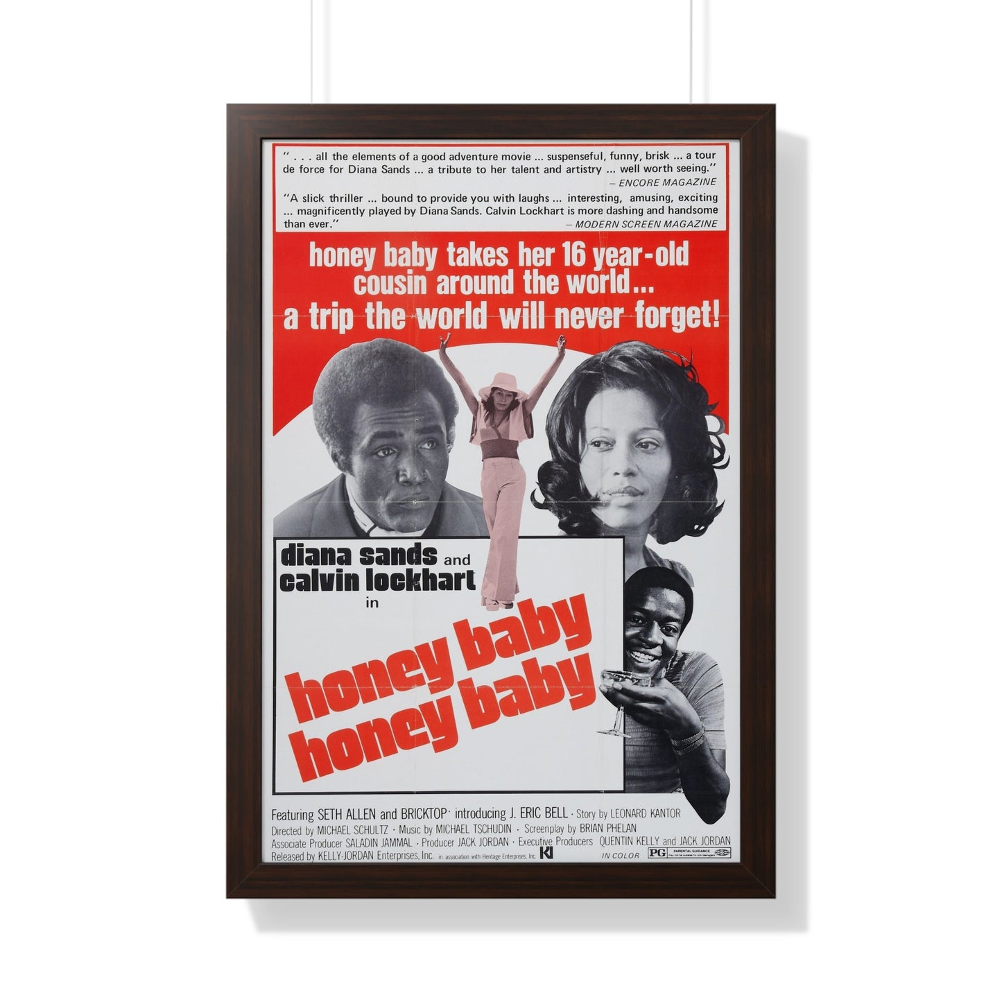 HONEY BABY HONEY BABY 1974 - Framed Movie Poster-20" x 30"-The Sticker Space